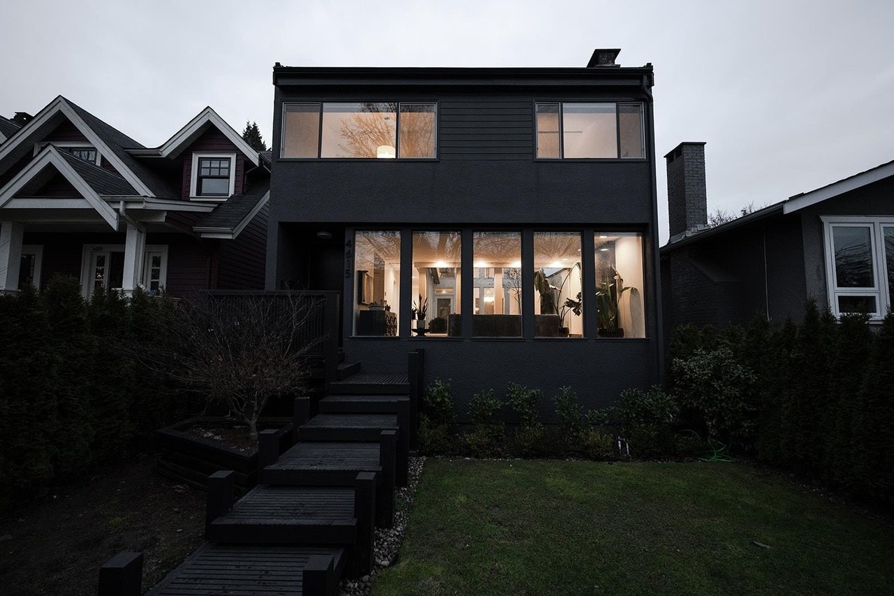 4615 W 7th Avenue facade at dusk